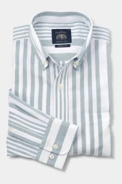 Savile Row Co Legeres Oxford-Hemd Mit Mehrfarbigen Streifen, Blau -Nike || Ted Baker Shop 101295s5 scaled