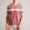Ted Baker Trez Kurzarm-T-Shirt In Blockfarben, Pink, Normale Passform