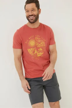 Fatface Surf Club T-Shirt, Rot