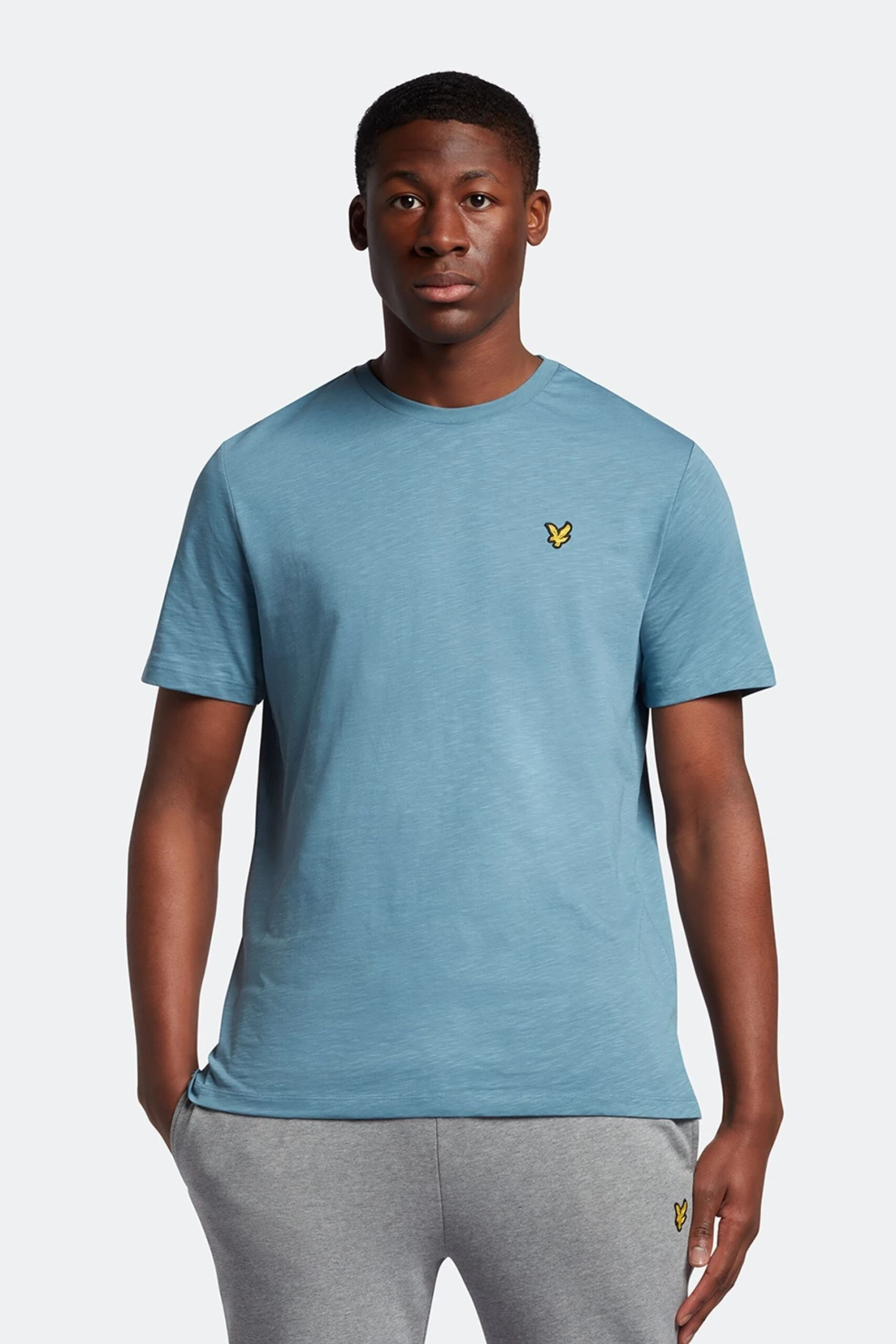 Lyle & Scott Blue Slub T-Shirt 1 Lyle & Scott Blue Slub T-Shirt