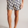 Ted Baker Wiklie Badehose Mit Blumenmuster, Creme