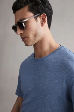 Reiss Venice Leinen-T-Shirt Mit Rundhalsausschnitt