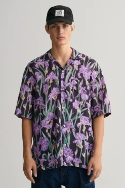 GANT Relaxed Fit Purple Iris Linen Lyocell Shirt