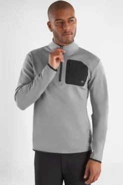 Calvin Klein Golf Delta Baselayer Mit 1/2-Reißverschluss, Silber
