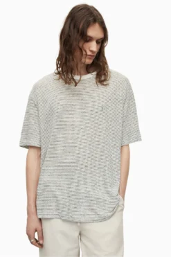 AllSaints Miles Short Sleeve Crew White T-Shirt