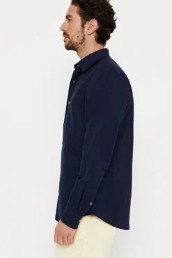 Cortefiel Hemd Aus Baumwoll-Leinen, Uni-Blau -Nike || Ted Baker Shop 399811s4 scaled