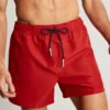 Joules Red Galley Plain Swim Trunks
