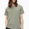 Allsaints Bodega T-Shirt Mit Rundhalsausschnitt Und Grobem Saum, Grün