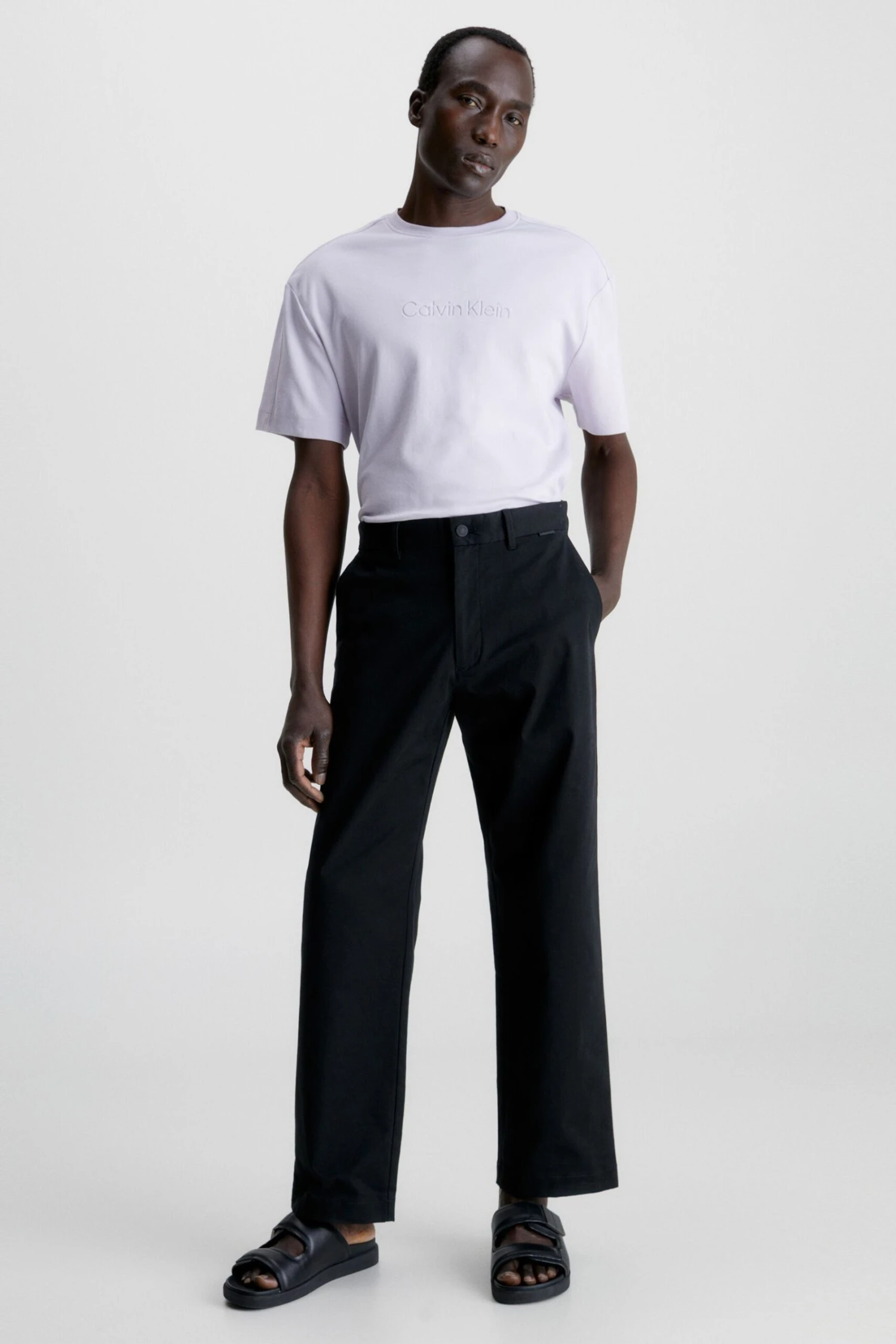 Calvin Klein Comfort T-Shirt Mit Logo, Violett 3 Calvin Klein Comfort T-Shirt Mit Logo, Violett – Bild 3