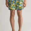 GANT Blue Tropical Print Swim Shorts