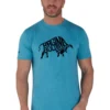 Raging Bull T-Shirt Mit Geflocktem Bullenmotiv, Blau