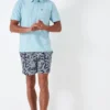 Crew Clothing Company Badeshorts Mit Floralem Print, Marineblau