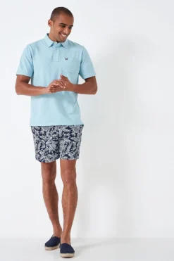 Crew Clothing Company Badeshorts Mit Floralem Print, Marineblau