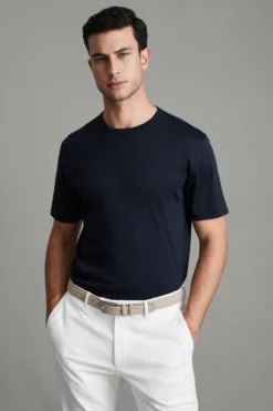 Reiss Day T-Shirt Aus Mercerisierter Baumwolle Mit Rundhalsausschnitt