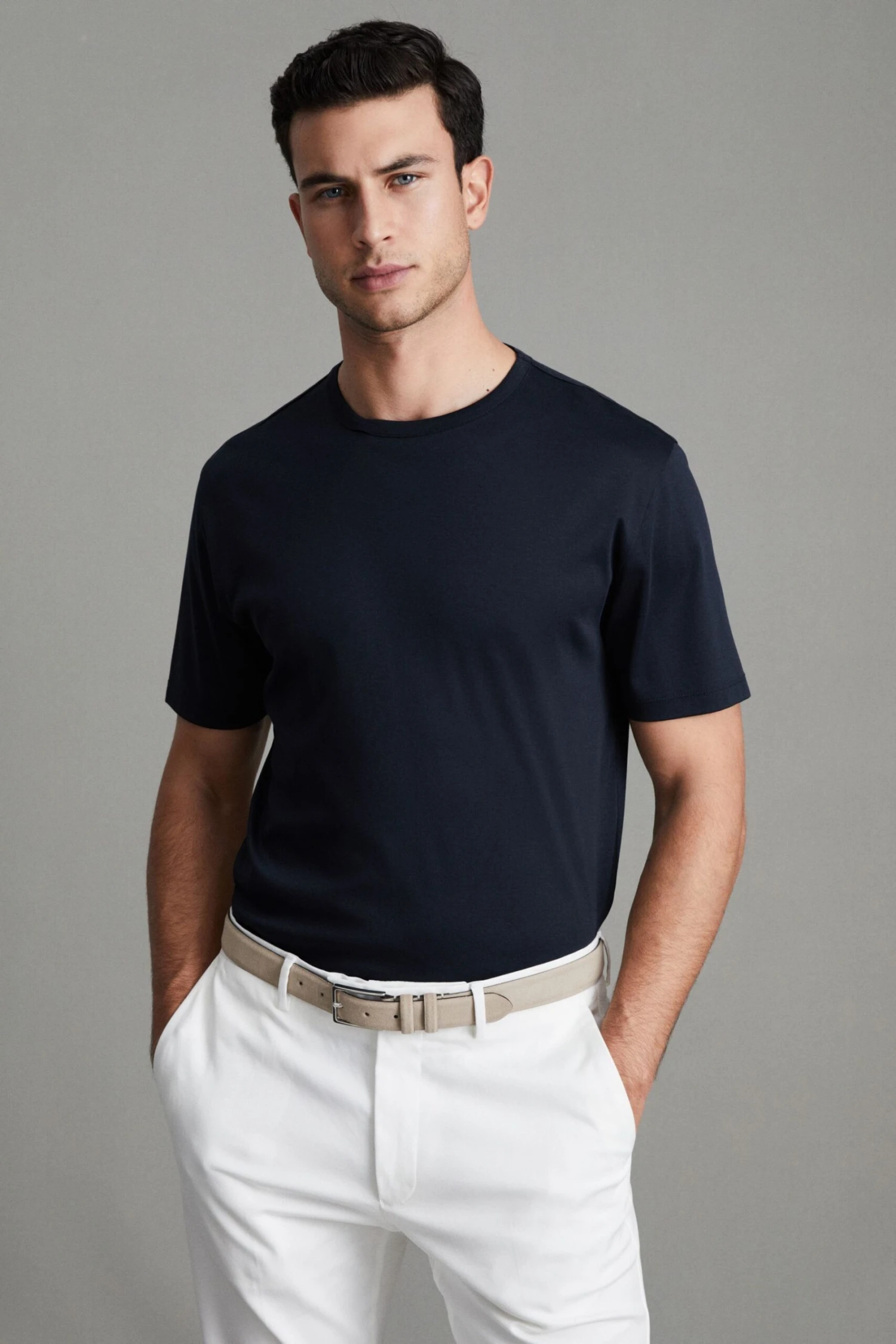 Reiss Day T-Shirt Aus Mercerisierter Baumwolle Mit Rundhalsausschnitt 1 Reiss Day T-Shirt Aus Mercerisierter Baumwolle Mit Rundhalsausschnitt