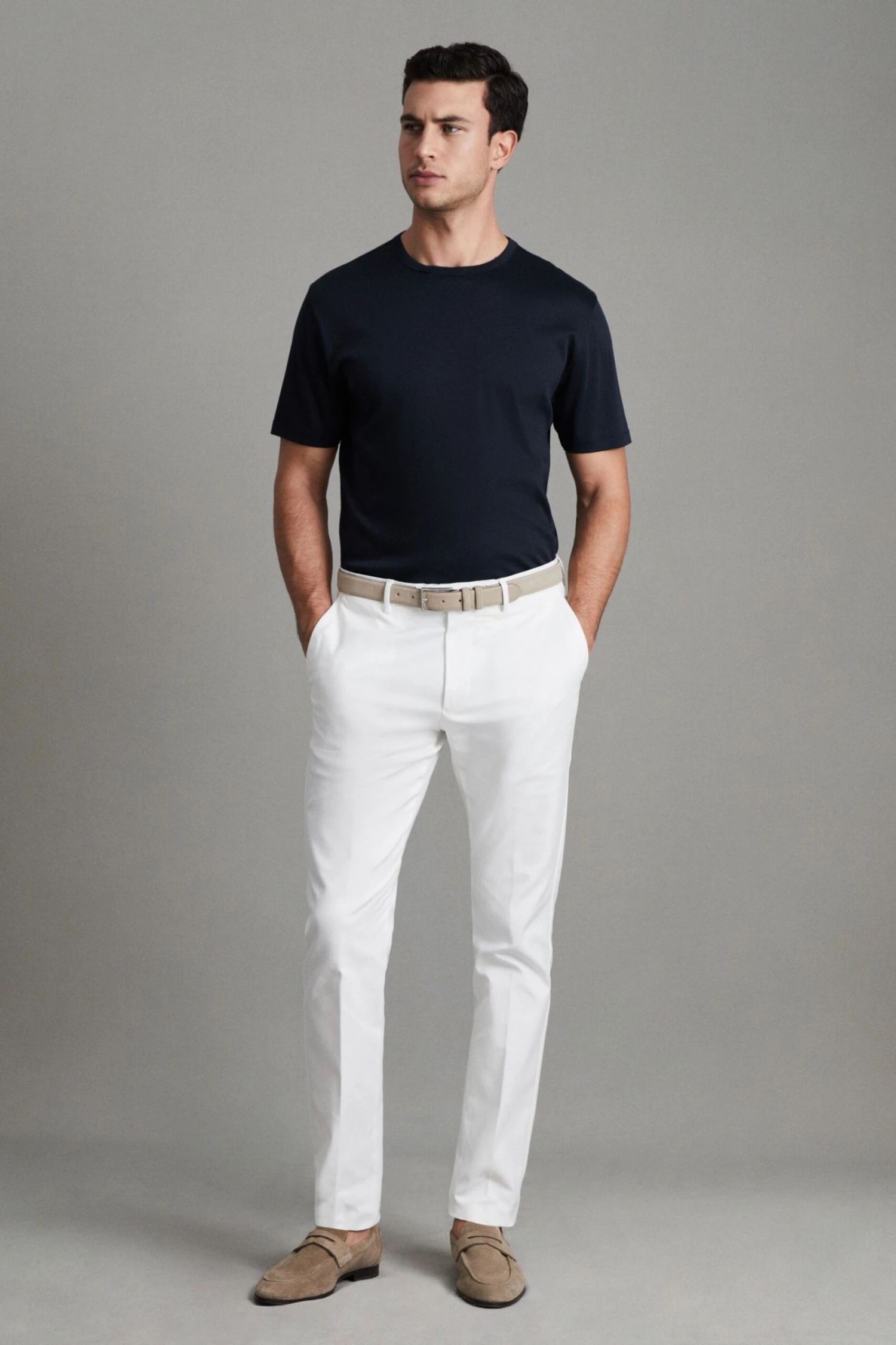 Reiss Day T-Shirt Aus Mercerisierter Baumwolle Mit Rundhalsausschnitt 3 Reiss Day T-Shirt Aus Mercerisierter Baumwolle Mit Rundhalsausschnitt – Bild 3