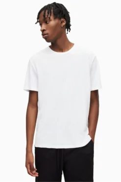 AllSaints Kurtz Short Sleeves White Crew Shirt