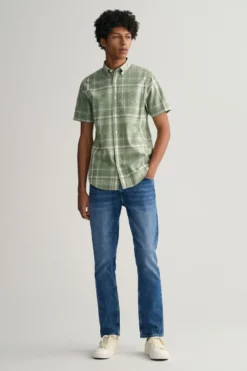 Gant Kurzärmeliges Hemd In Regular Fit Aus Baumwollleinen Mit Karomuster -Nike || Ted Baker Shop 561588s3 scaled