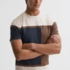 Reiss Holborn T-Shirt Aus Mercerisierter Baumwolle Mit Farbblockdesign