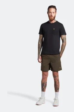 Lyle & Scott Badehose, Grün/Uni