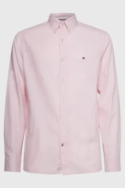 Tommy Hilfiger Schmal Geschnittenes, Strukturiertes, Weiches Hemd, Pink