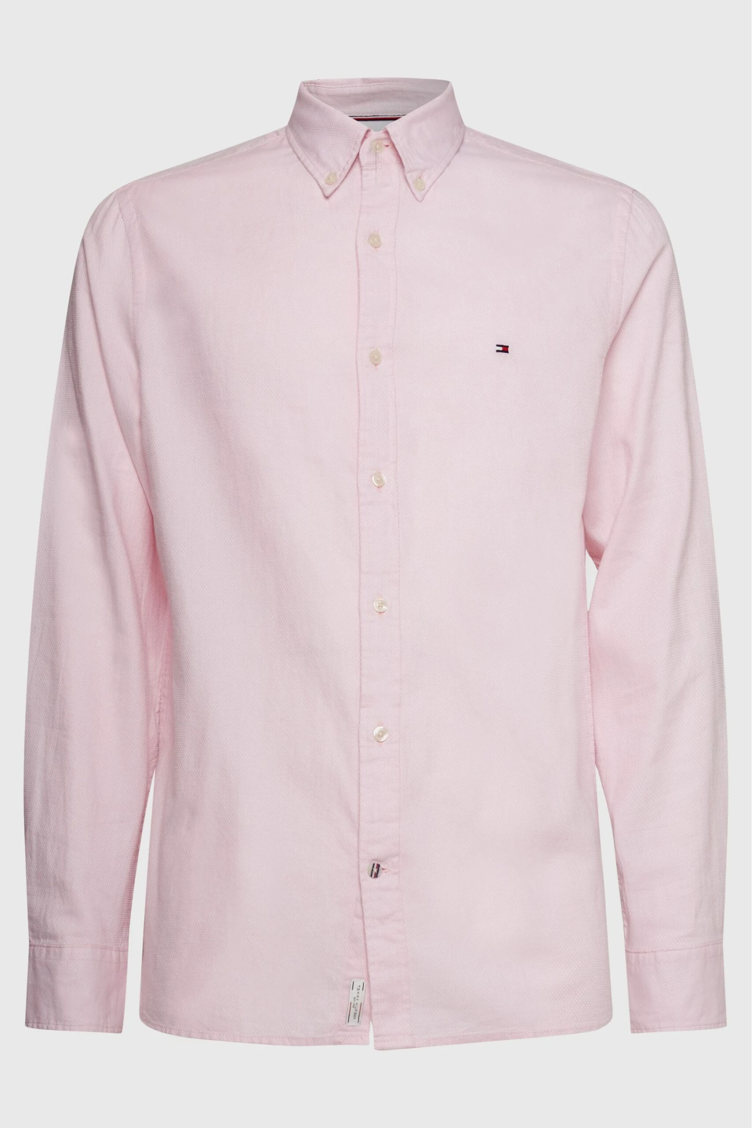 Tommy Hilfiger Schmal Geschnittenes, Strukturiertes, Weiches Hemd, Pink 1 Tommy Hilfiger Schmal Geschnittenes, Strukturiertes, Weiches Hemd, Pink