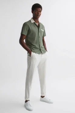 Reiss Troon Slim Fit Cuban Collar Contrast Shirt -Nike || Ted Baker Shop 695405s5 scaled