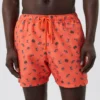 Bjorn Borg Björn Borg Badeshorts Mit Print, Orange/Schwarz