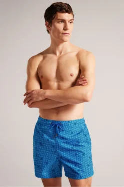 Ted Baker Badehose Mit Schmetterlingsprint, Blau