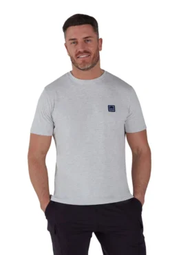 Raging Bull T-Shirt Mit Aufnäher, Grau