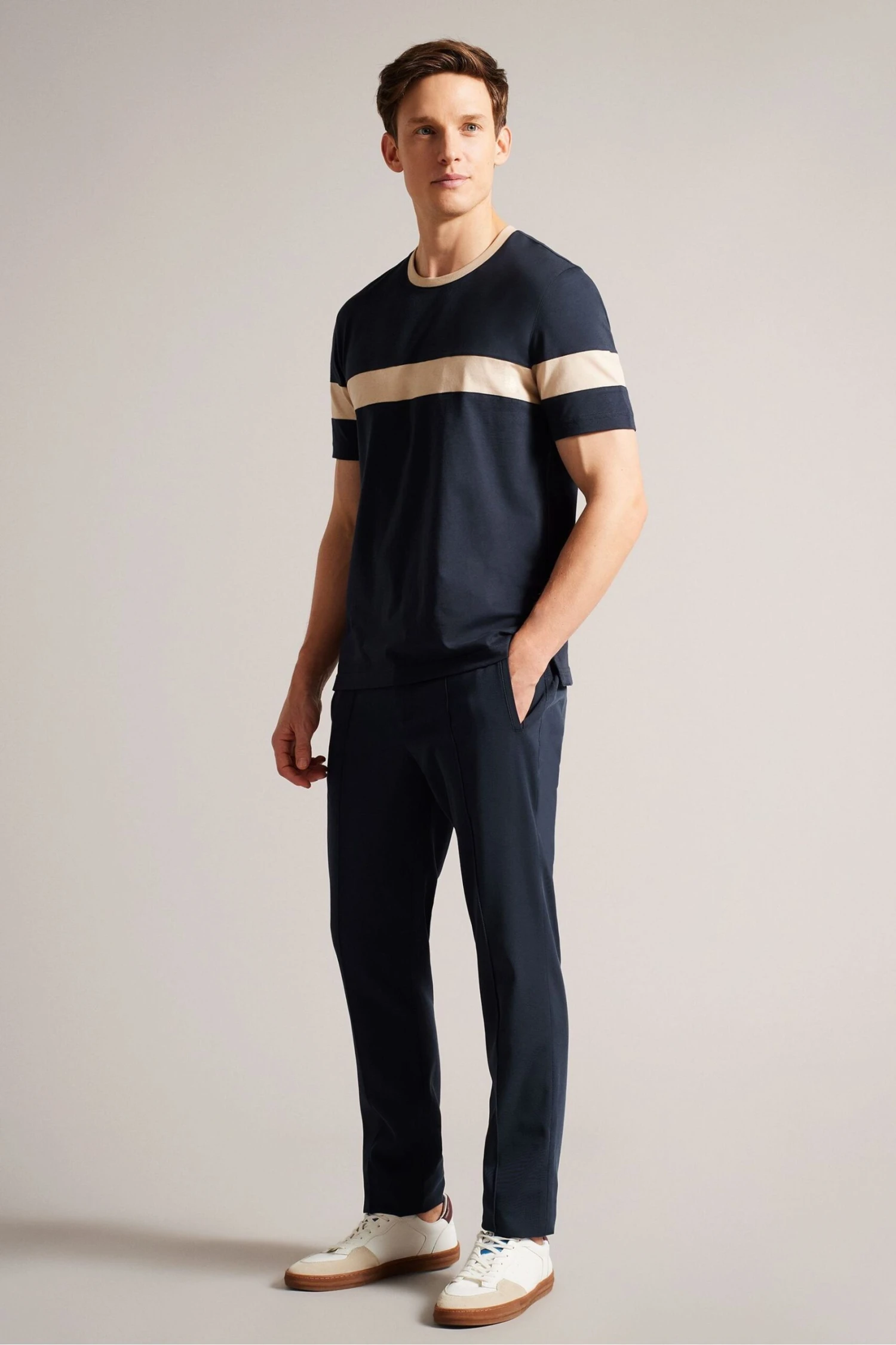 Ted Baker Blue Trez Short Sleeved Regular Colour Block T-Shirt 3 Ted Baker Blue Trez Short Sleeved Regular Colour Block T-Shirt – Bild 3