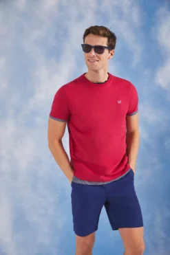 Crew Clothing Company Klassisches T-Shirt Aus Baumwolle, Leuchtendes Pink