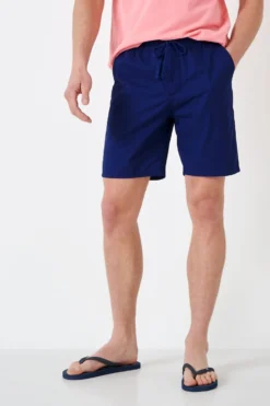 Crew Clothing Company Classic Casual-Shorts Aus Baumwolle, Blau
