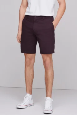 Next Burgunderrot - Straight Fit - Stretch-Chinoshorts
