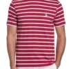 Original Penguin Red Breton Stripe T-Shirt In Sangria