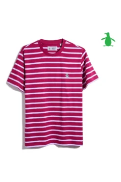 Original Penguin Red Breton Stripe T-Shirt In Sangria -Nike || Ted Baker Shop 949213s4 scaled