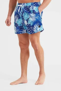 Tog 24 Herren Elmur Bedruckte Badeshorts, Blau