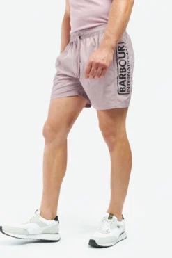 Barbour International Barbour® International Badeshorts Mit Großem Logo, Violett