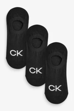 Calvin Klein Hochgeschnittene Socken Mit Logo Im 3er-Pack, Schwarz