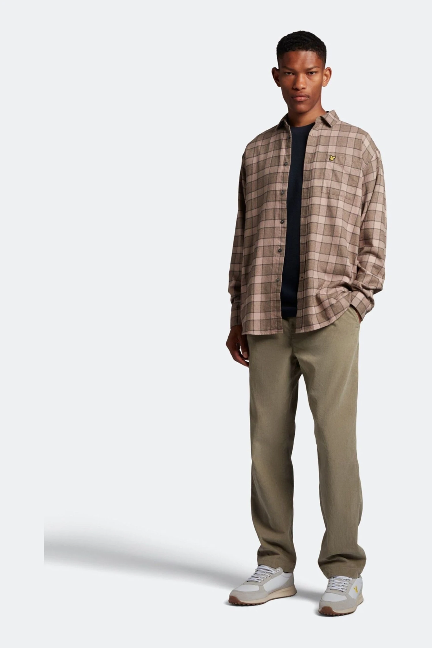 Lyle & Scott Fein Strukturiertes T-Shirt, Blau 3 Lyle & Scott Fein Strukturiertes T-Shirt, Blau – Bild 3