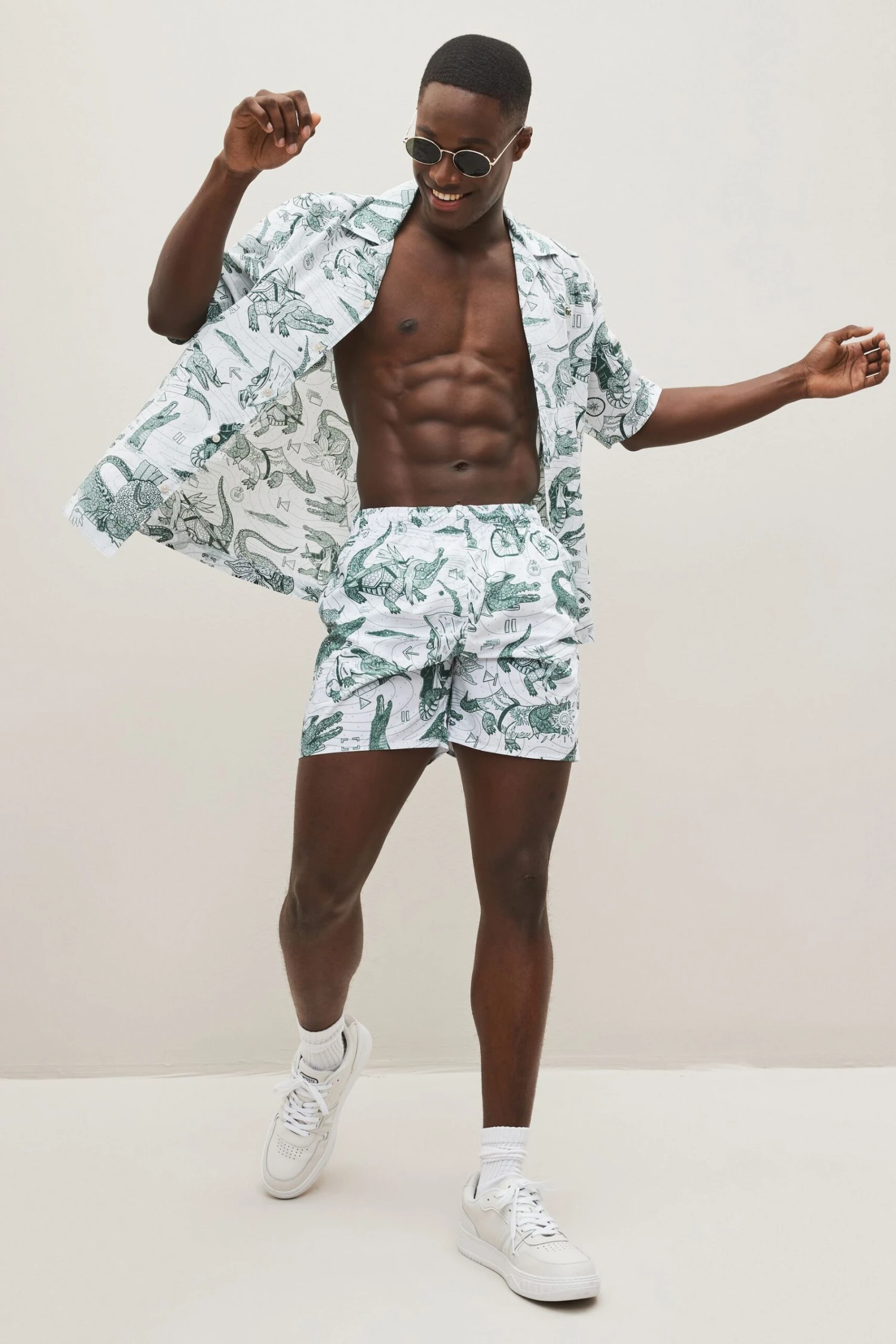 Lacoste Herren Collaboration 360 Badehose, Weiß 2 Lacoste Herren Collaboration 360 Badehose, Weiß – Bild 2