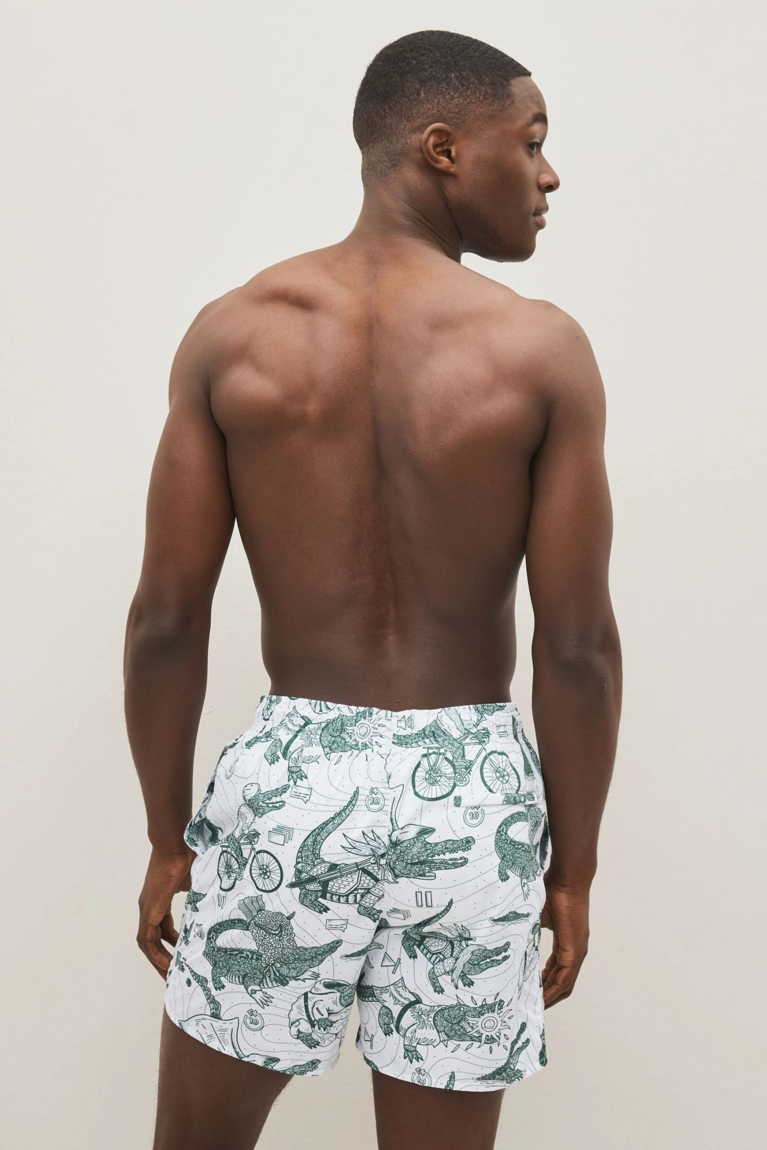 Lacoste Herren Collaboration 360 Badehose, Weiß 3 Lacoste Herren Collaboration 360 Badehose, Weiß – Bild 3