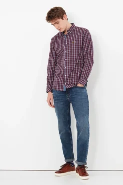 Joules Abbott Langärmeliges, Angerautes Popeline-Hemd Im Classic-Fit, Blau -Nike || Ted Baker Shop D01926s3 scaled