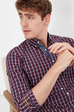 Joules Abbott Langärmeliges, Angerautes Popeline-Hemd Im Classic-Fit, Blau -Nike || Ted Baker Shop D01926s4 scaled