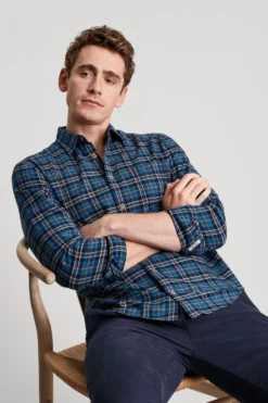 Joules Buchannan Langärmeliges, Weiches Hemd In Classic Fit Mit Falte Hinten, Blau -Nike || Ted Baker Shop D24965s3 scaled