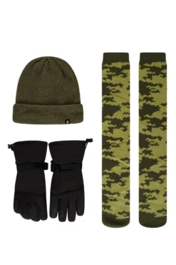 Khakigrün - Dare 2b X Next Skiset Mit Mütze, Handschuhe Und Socken Für Herren