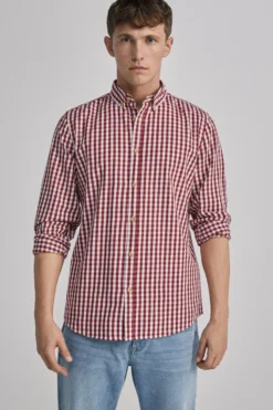 Springfield Hemd Mit Vichymuster, Rot