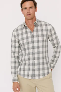 Cortefiel Karohemd, Grau