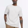 River Island Gestreiftes T-Shirt, Natur