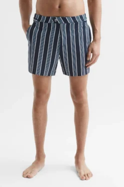 Reiss Palm Gestreifte Badehose